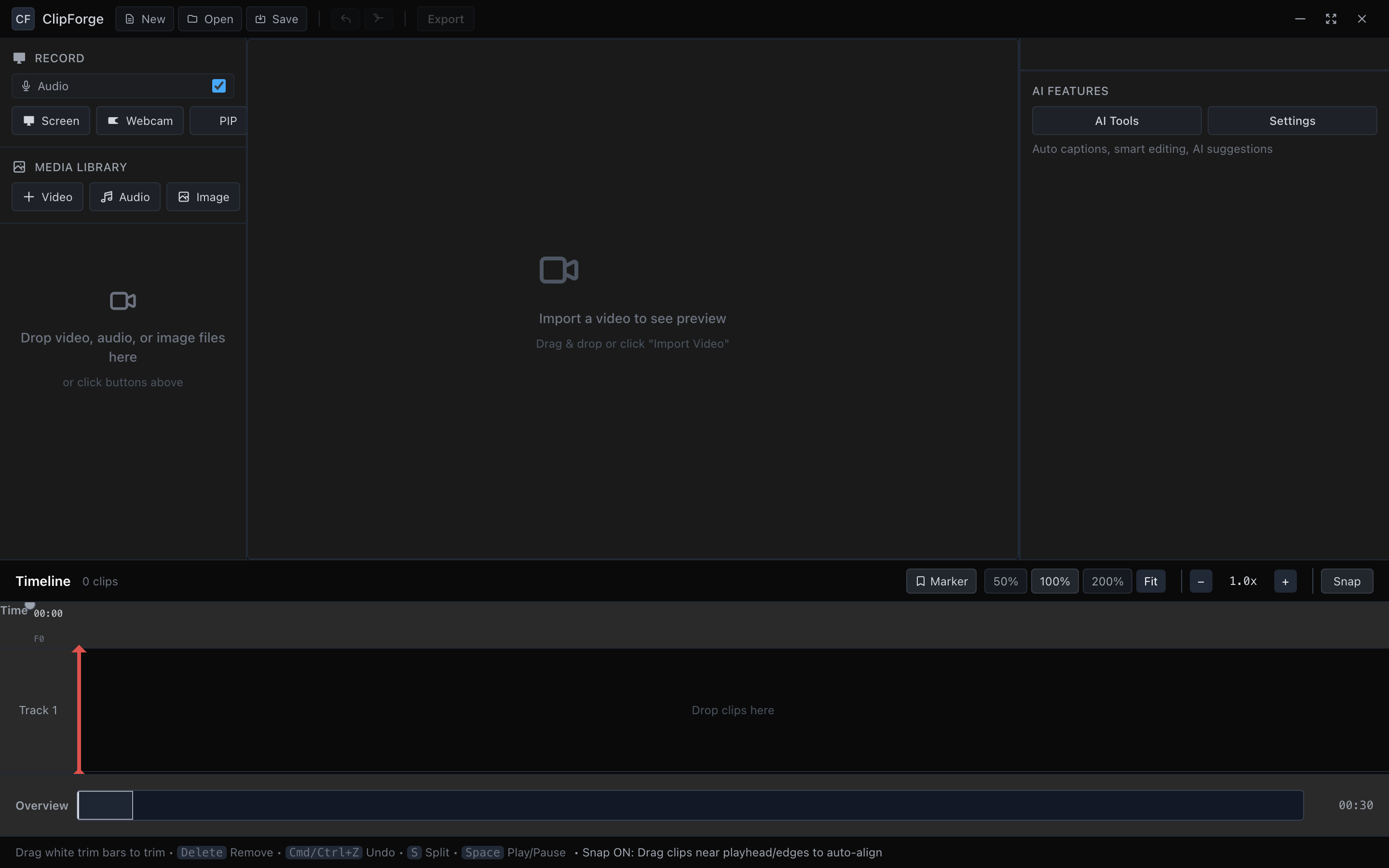 ClipForge Video Editor